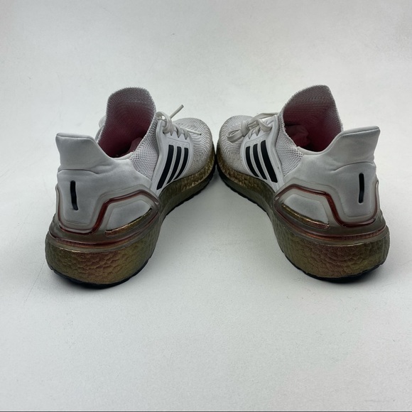 Adidas UltraBoost 20 FV4389 Grey and Signal Coral Running Shoes Size 9 - Picture 5 of 7